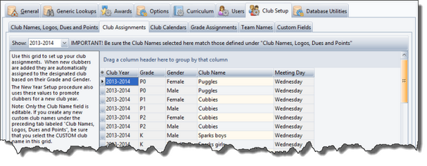 AdminClubSetupAssignments