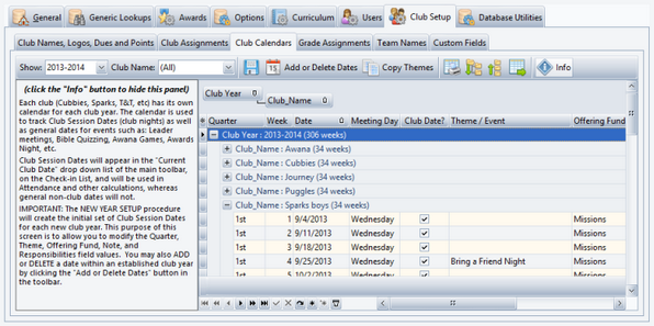 AdminClubSetupCalendar