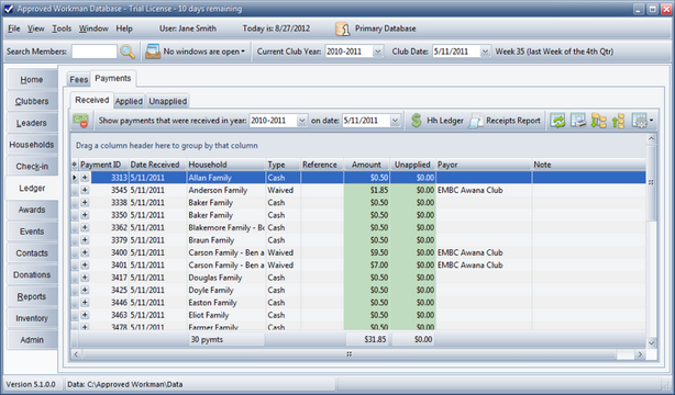 MainLedgerPaymentsReceived