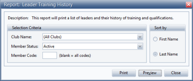 ReportLeaderTraining